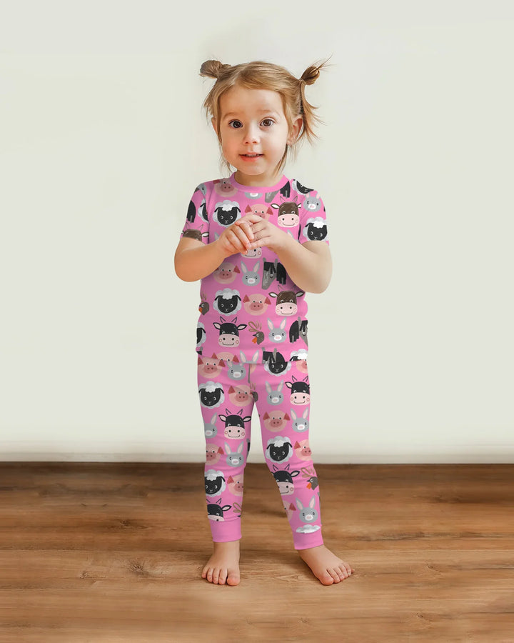 Zweiteiliges, kurzärmliges Pyjama-Set mit Marienkäfern