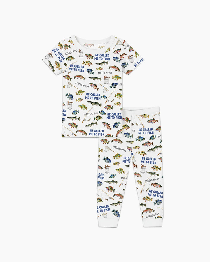 Zweiteiliges, kurzärmliges Pyjama-Set mit Marienkäfern