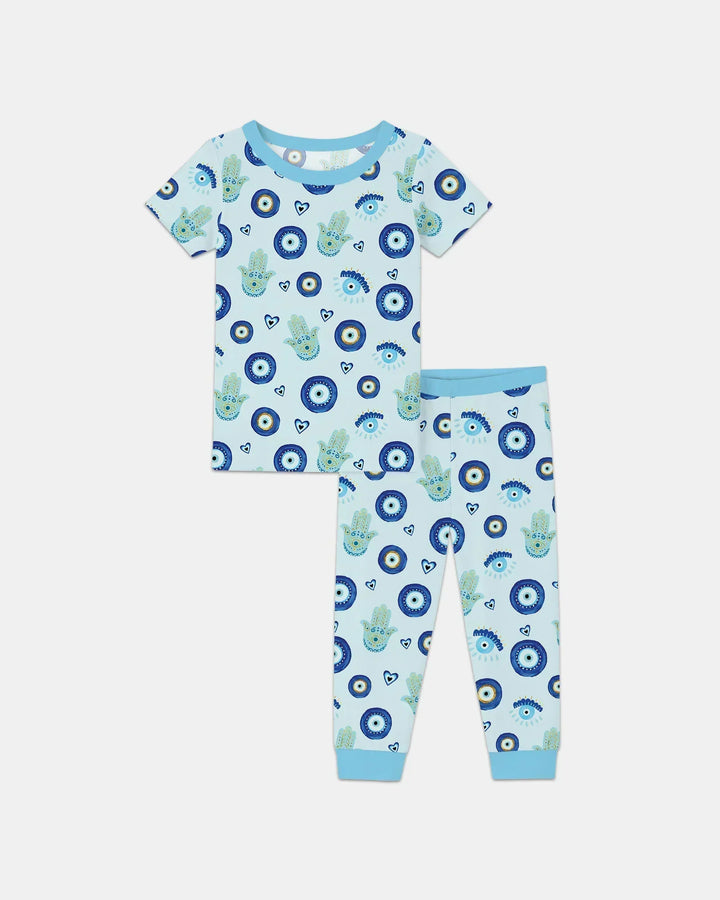 Zweiteiliges, kurzärmliges Pyjama-Set mit Marienkäfern