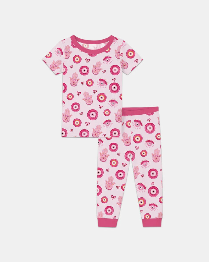 Zweiteiliges, kurzärmliges Pyjama-Set mit Marienkäfern