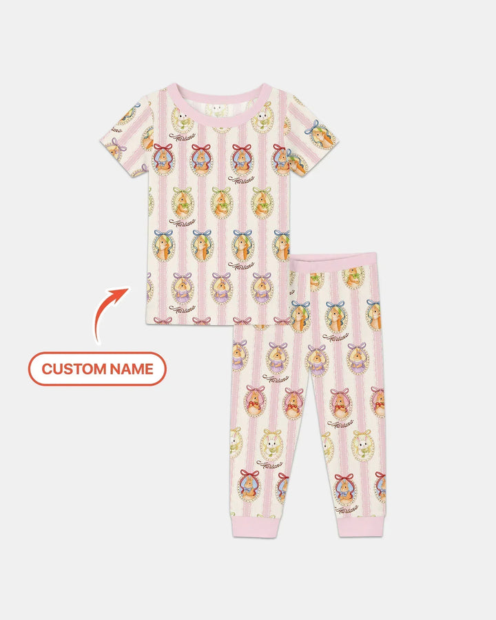 Zweiteiliges, kurzärmliges Pyjama-Set mit Marienkäfern