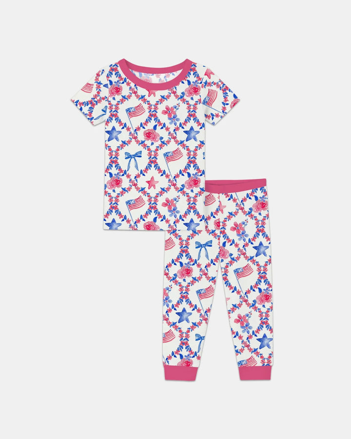 Zweiteiliges, kurzärmliges Pyjama-Set mit Marienkäfern