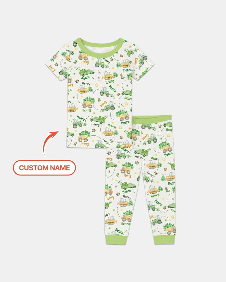 Zweiteiliges, kurzärmliges Pyjama-Set mit Marienkäfern