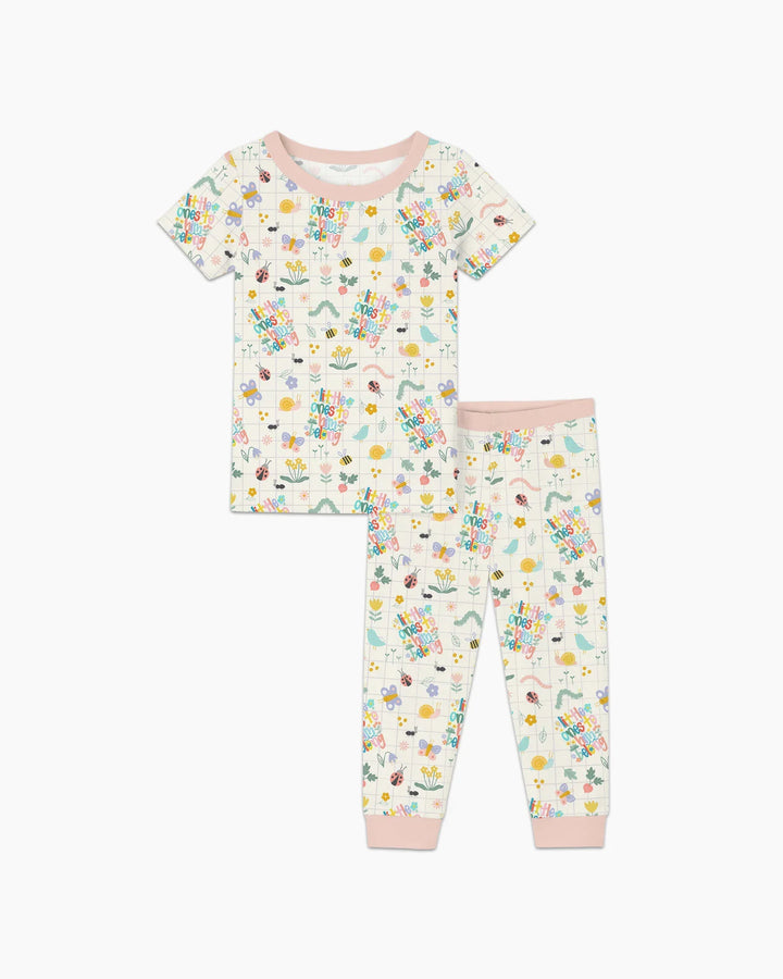 Zweiteiliges, kurzärmliges Pyjama-Set mit Marienkäfern
