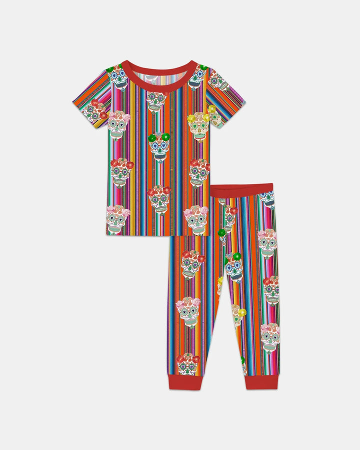 Cinco De Mayo Sparkle Two Piece Short Sleeve Pajama Set