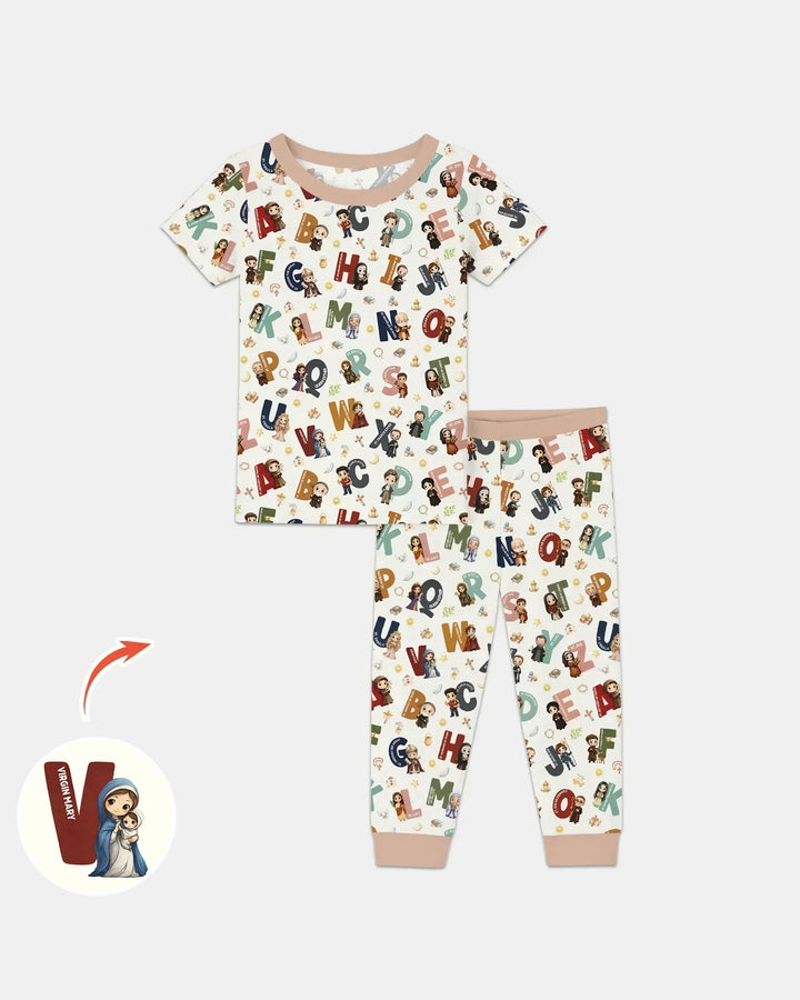 Zweiteiliges, kurzärmliges Pyjama-Set mit Marienkäfern