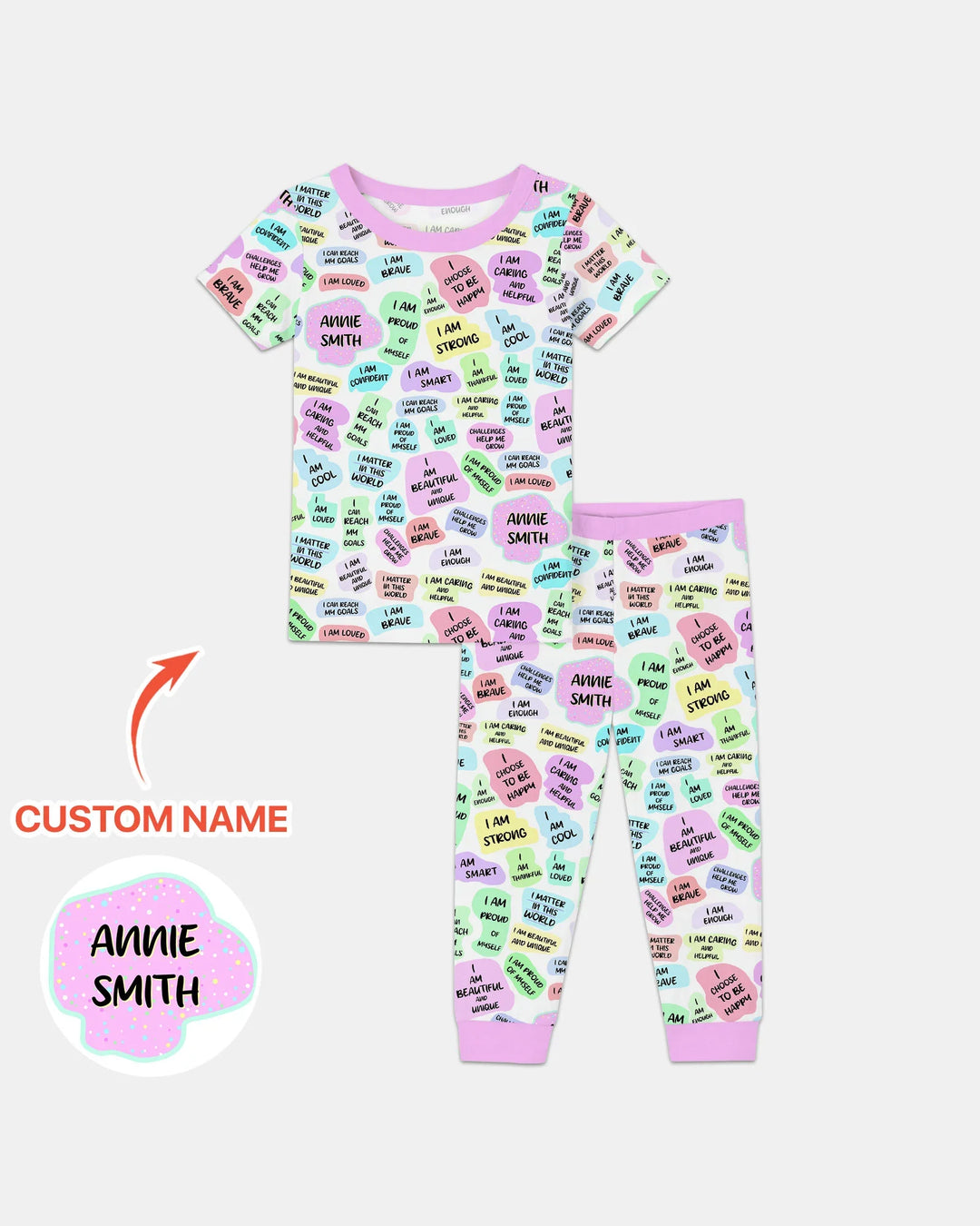 Zweiteiliges, kurzärmliges Pyjama-Set mit Marienkäfern