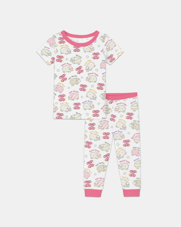 Zweiteiliges, kurzärmliges Pyjama-Set mit Marienkäfern