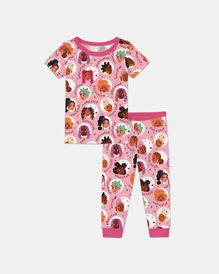 Zweiteiliges, kurzärmliges Pyjama-Set mit Marienkäfern