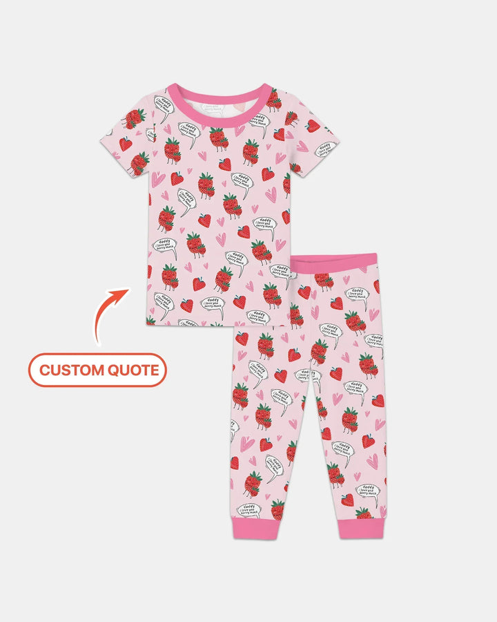 Zweiteiliges, kurzärmliges Pyjama-Set mit Marienkäfern