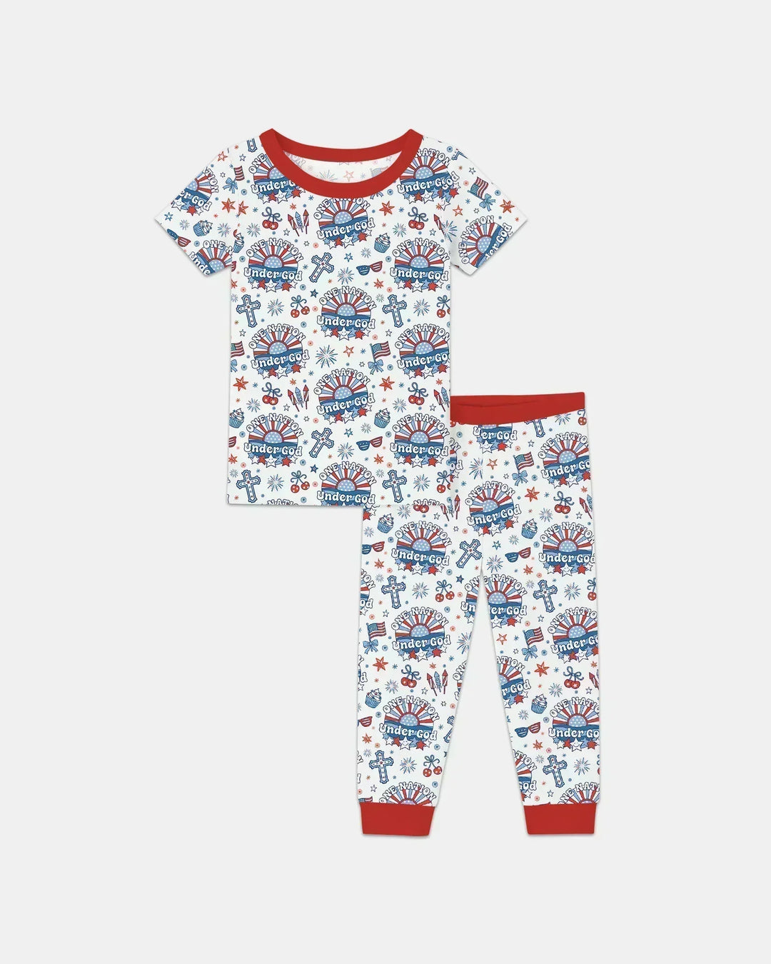 Zweiteiliges, kurzärmliges Pyjama-Set mit Marienkäfern