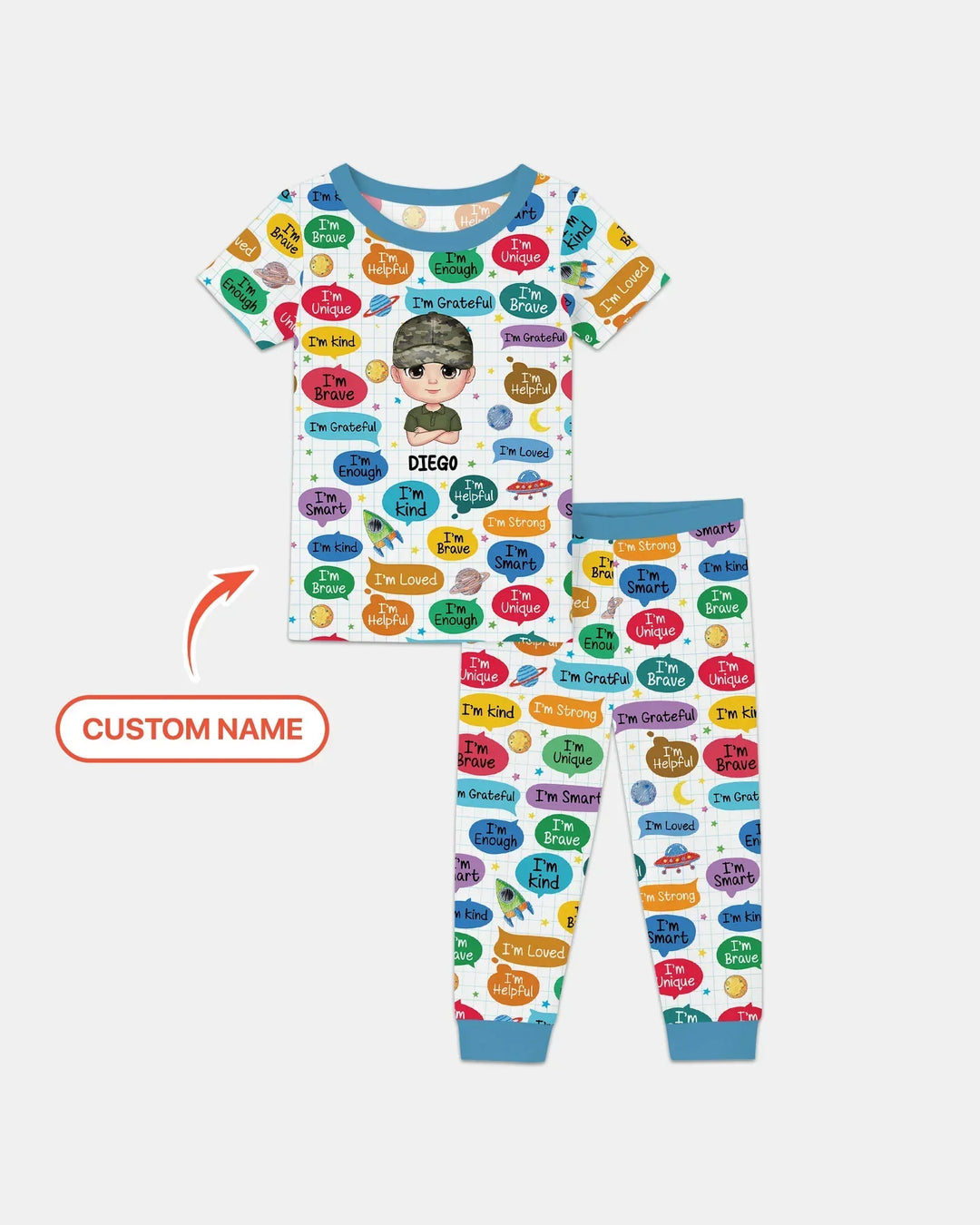 Zweiteiliges, kurzärmliges Pyjama-Set mit Marienkäfern
