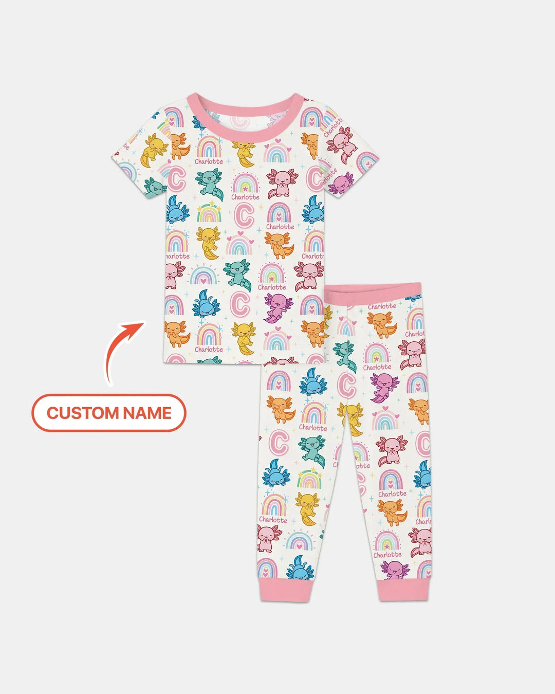 Zweiteiliges, kurzärmliges Pyjama-Set mit Marienkäfern
