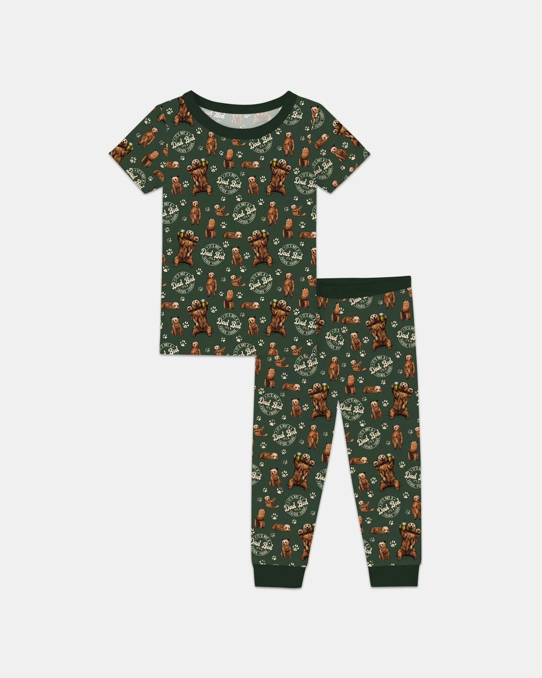 Daddy Bear It's Not A Dad Bod Bamboo Two Piece Short Sleeve Pajama Set
