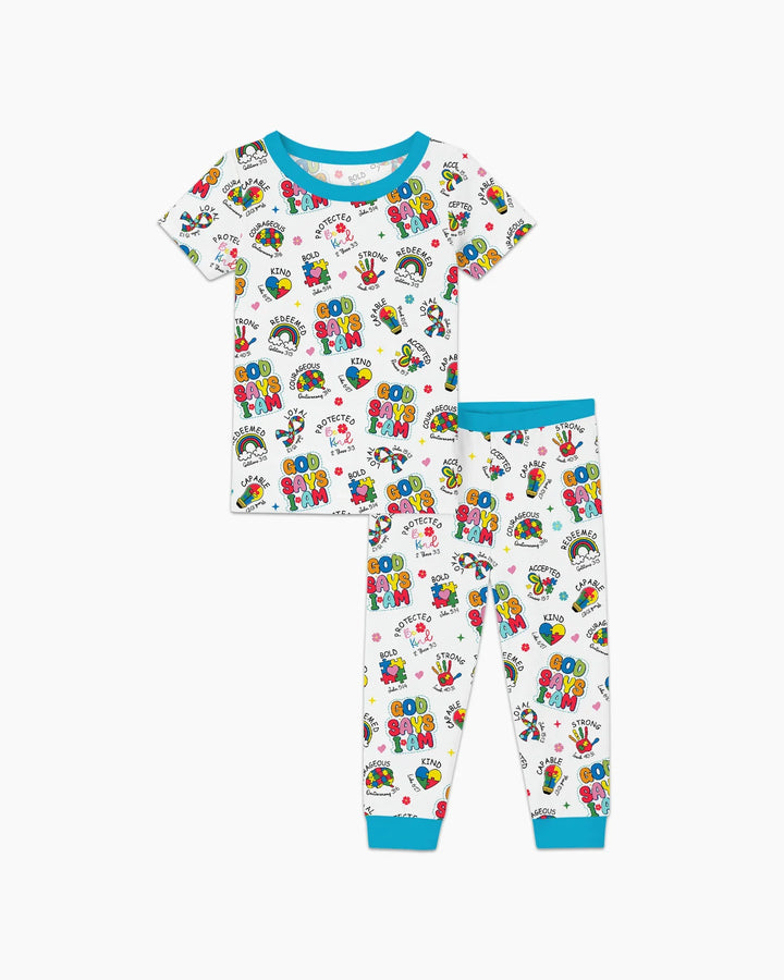 Zweiteiliges, kurzärmliges Pyjama-Set mit Marienkäfern