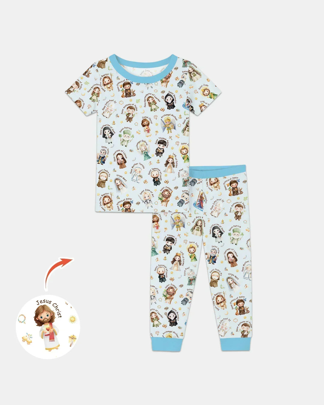 Zweiteiliges, kurzärmliges Pyjama-Set mit Marienkäfern