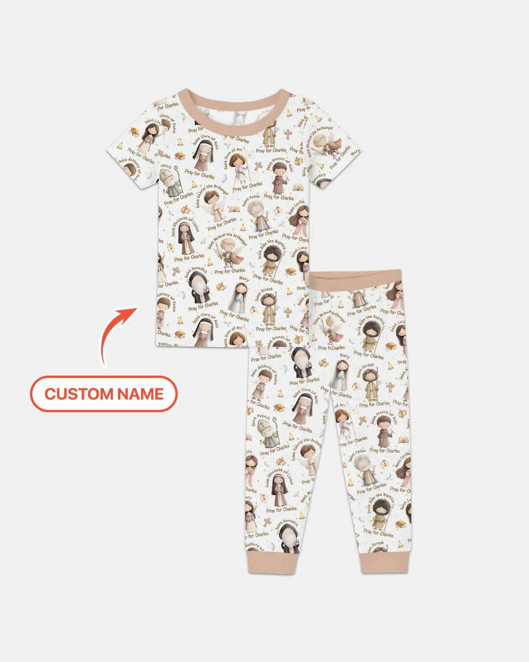 Zweiteiliges, kurzärmliges Pyjama-Set mit Marienkäfern
