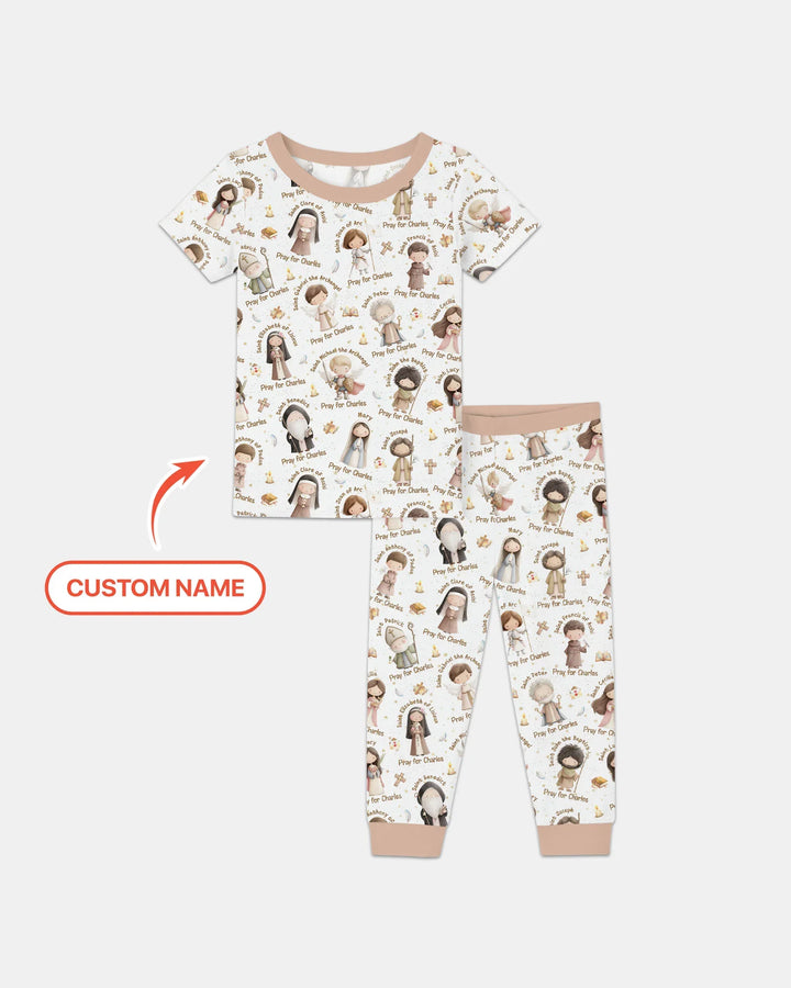 Zweiteiliges, kurzärmliges Pyjama-Set mit Marienkäfern