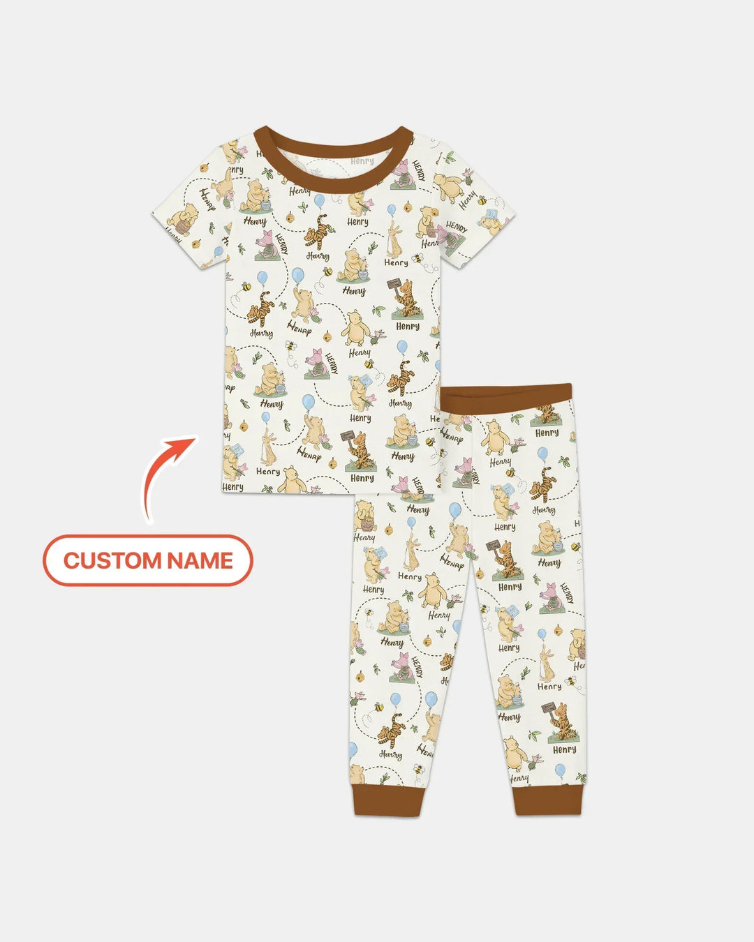 Zweiteiliges, kurzärmliges Pyjama-Set mit Marienkäfern