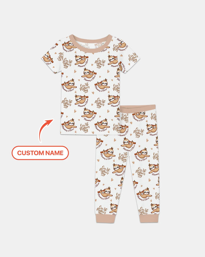 Zweiteiliges, kurzärmliges Pyjama-Set mit Marienkäfern