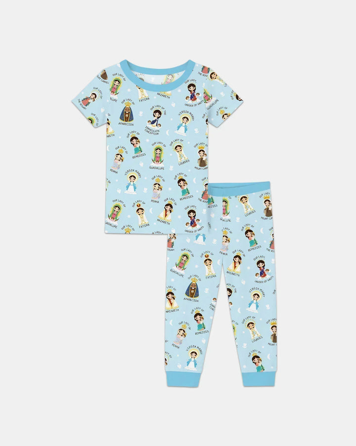 Zweiteiliges, kurzärmliges Pyjama-Set mit Marienkäfern
