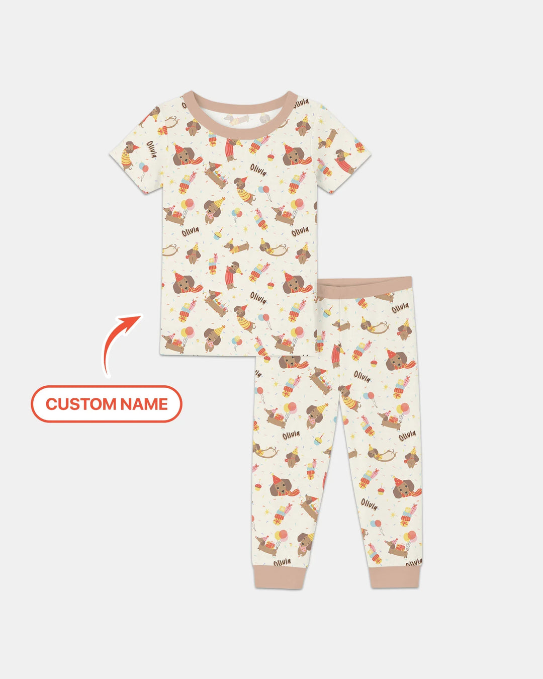 Zweiteiliges, kurzärmliges Pyjama-Set mit Marienkäfern