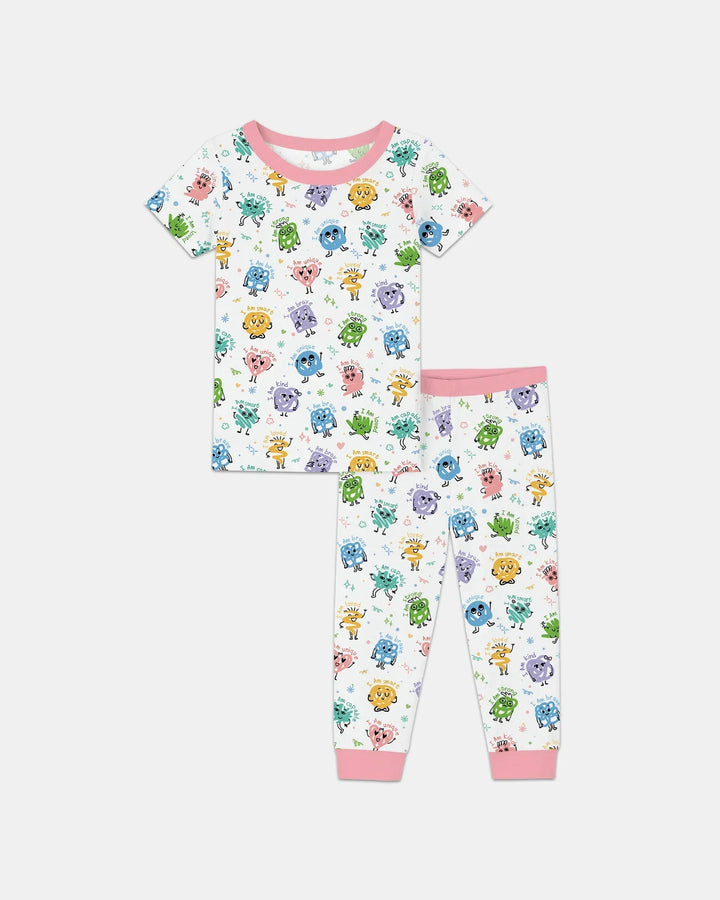 Zweiteiliges, kurzärmliges Pyjama-Set mit Marienkäfern