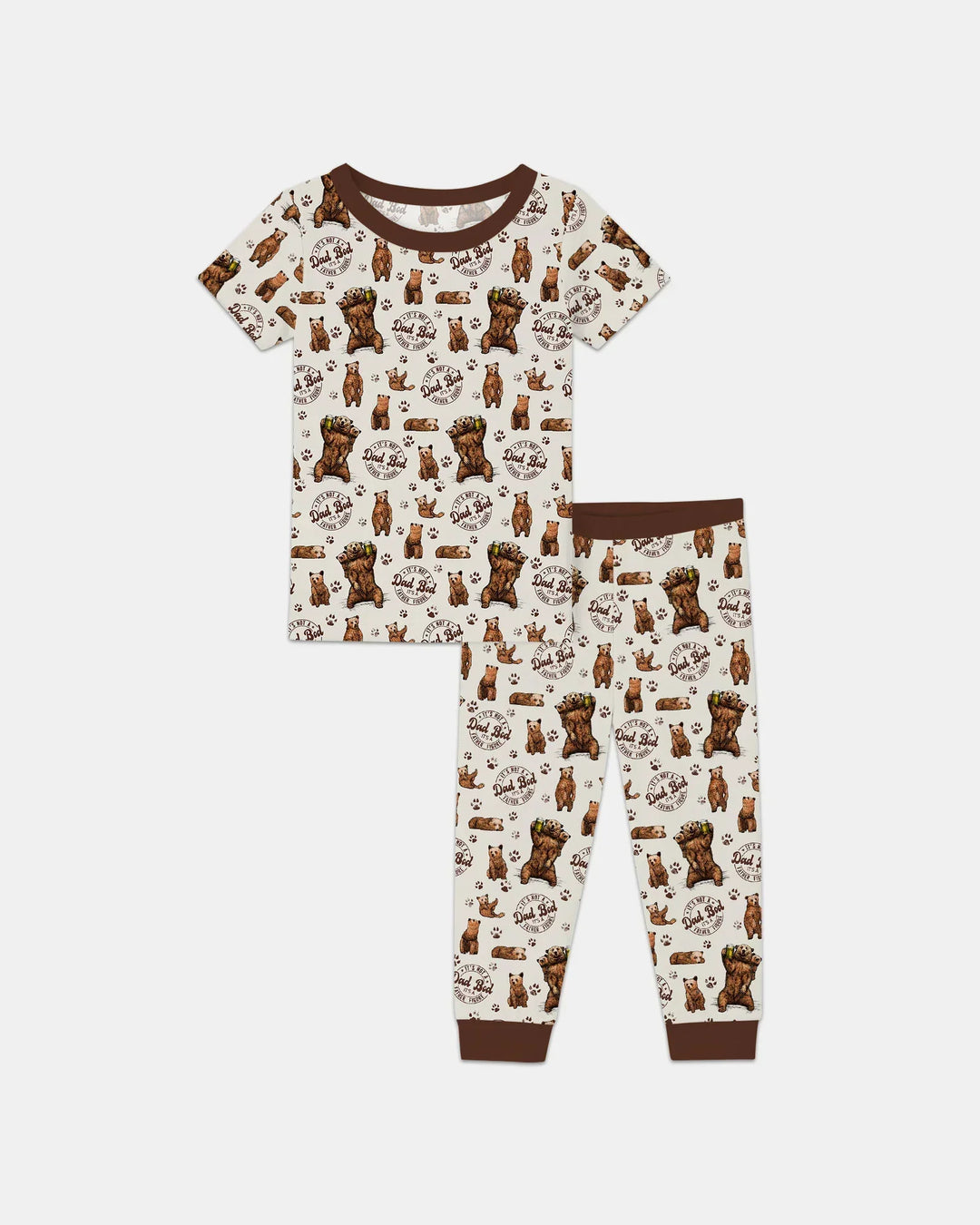 Daddy Bear It's Not A Dad Bod Bamboo Two Piece Short Sleeve Pajama Set