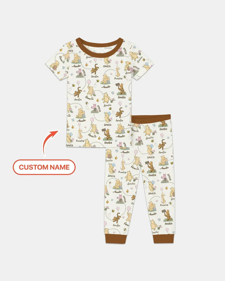 Zweiteiliges, kurzärmliges Pyjama-Set mit Marienkäfern
