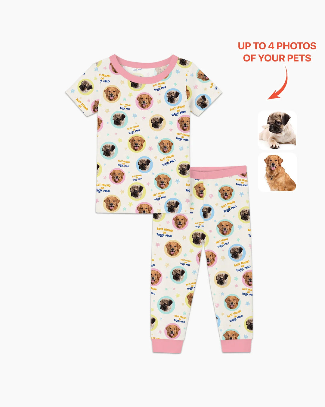 Zweiteiliges, kurzärmliges Pyjama-Set mit Marienkäfern