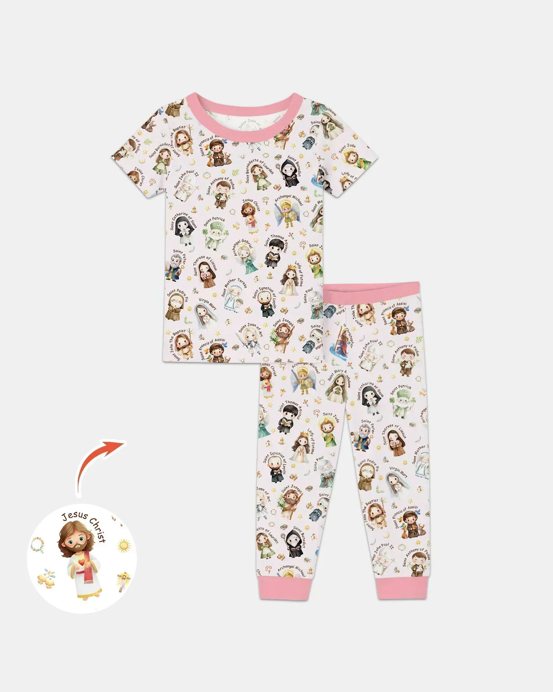 Zweiteiliges, kurzärmliges Pyjama-Set mit Marienkäfern