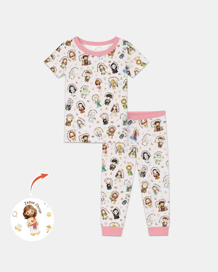 Zweiteiliges, kurzärmliges Pyjama-Set mit Marienkäfern