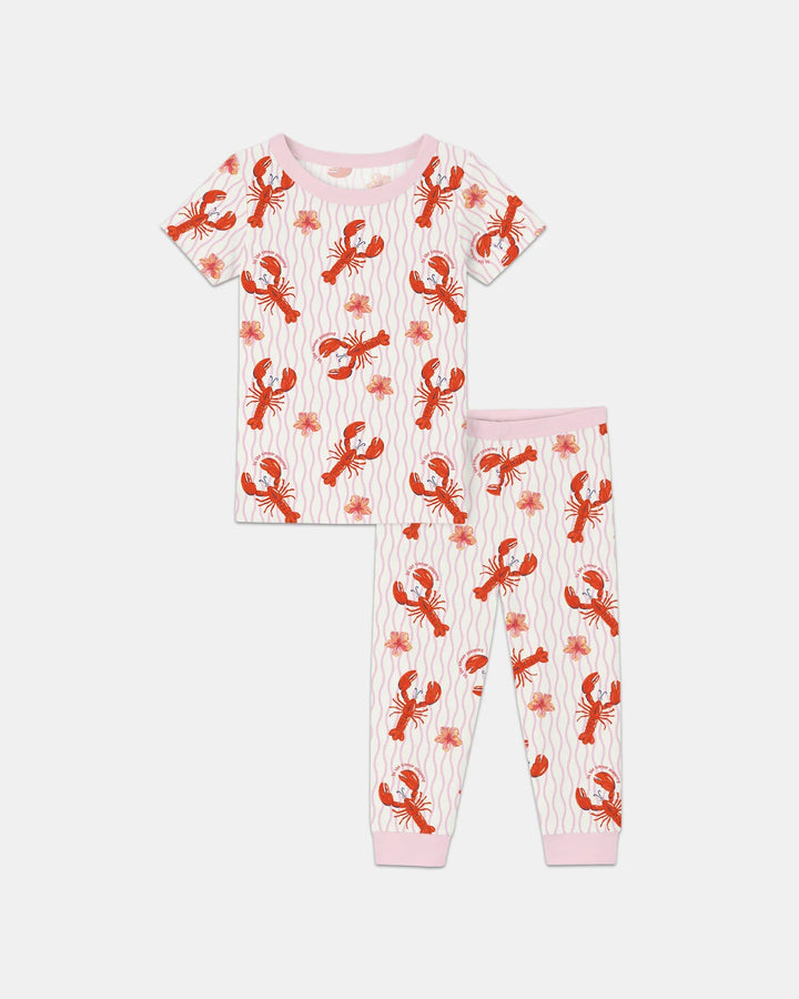 Crawfish Pinch Bamboo Two Piece Short Sleeve Pajama Set