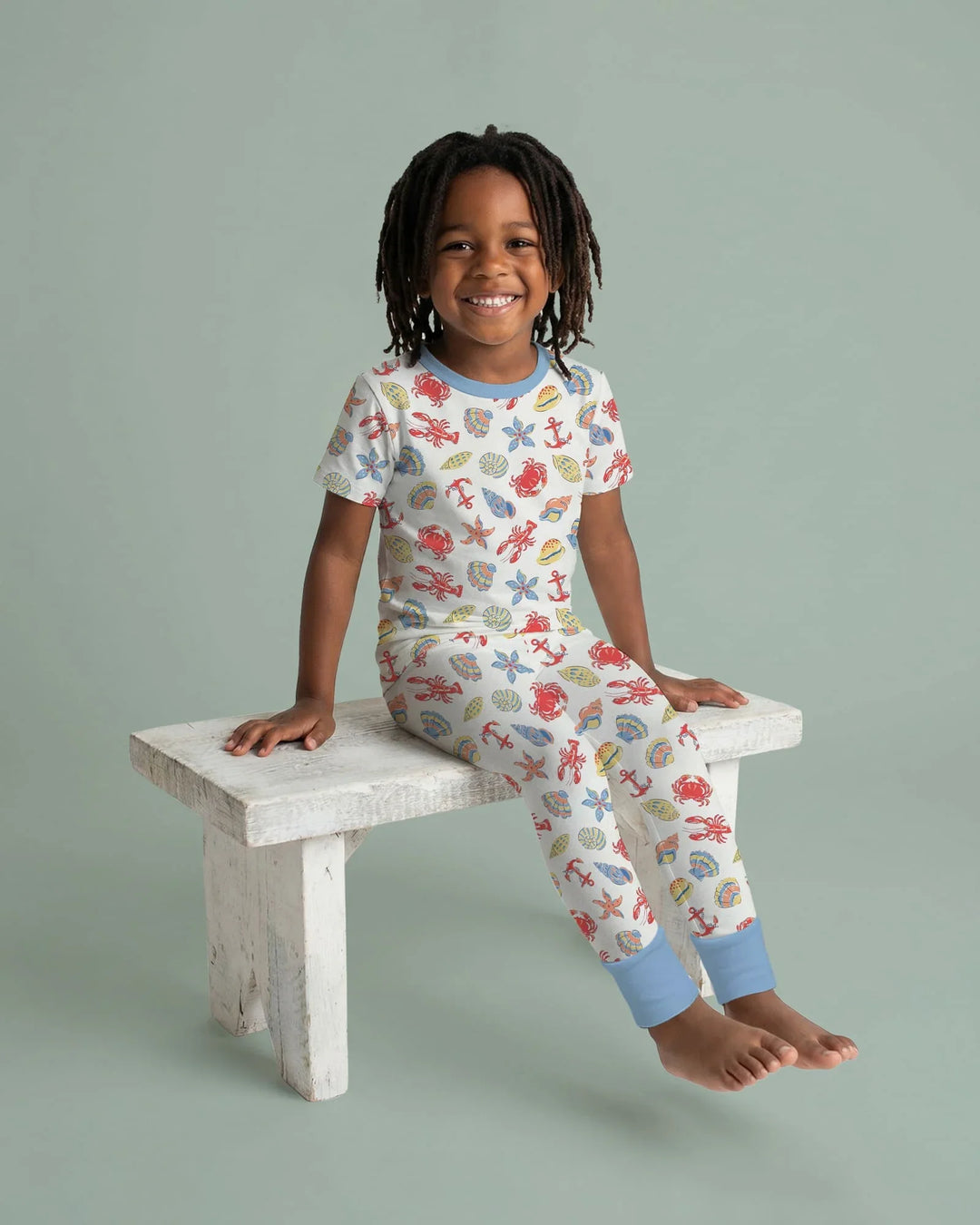 Zweiteiliges, kurzärmliges Pyjama-Set mit Marienkäfern