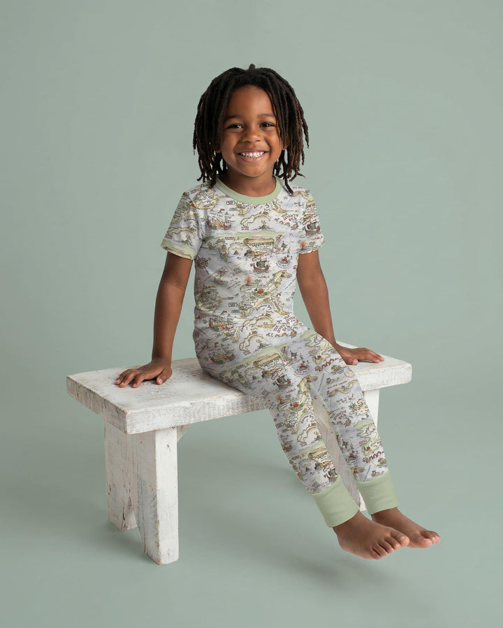 Zweiteiliges, kurzärmliges Pyjama-Set mit Marienkäfern