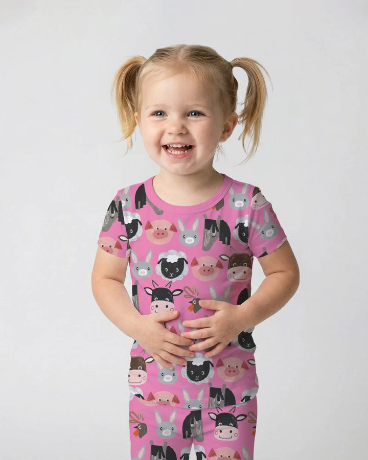Zweiteiliges, kurzärmliges Pyjama-Set mit Marienkäfern