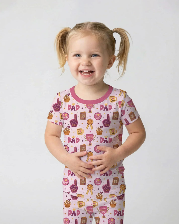 Zweiteiliges, kurzärmliges Pyjama-Set mit Marienkäfern