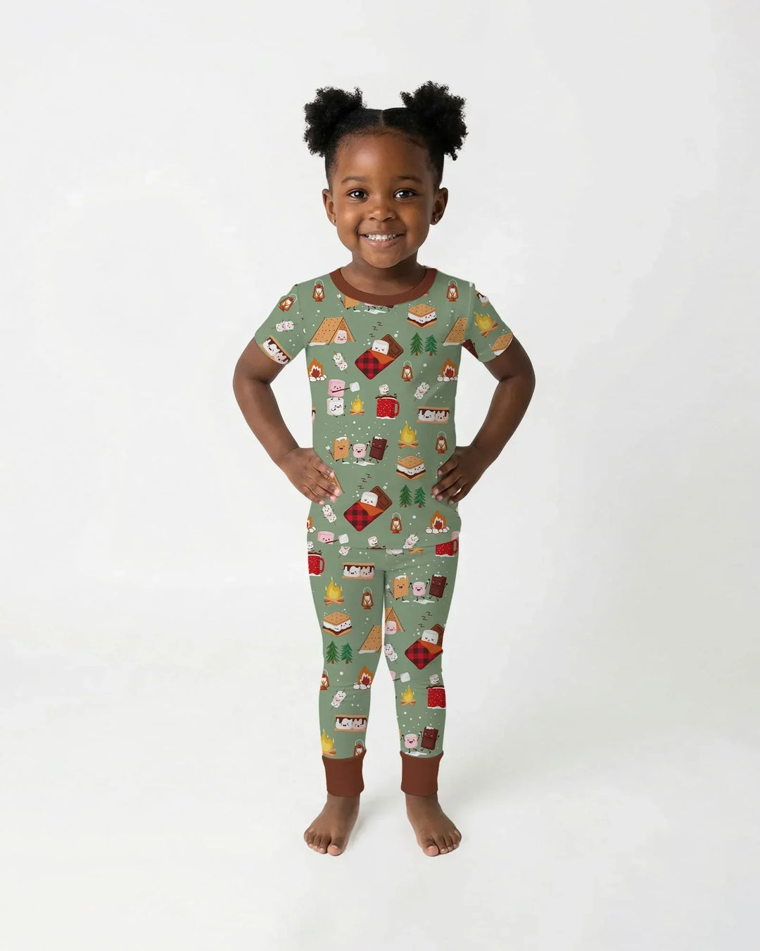 Zweiteiliges, kurzärmliges Pyjama-Set mit Marienkäfern