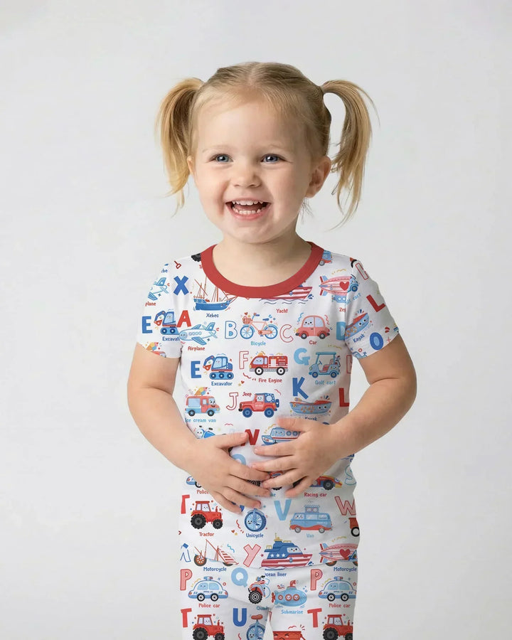 Zweiteiliges, kurzärmliges Pyjama-Set mit Marienkäfern