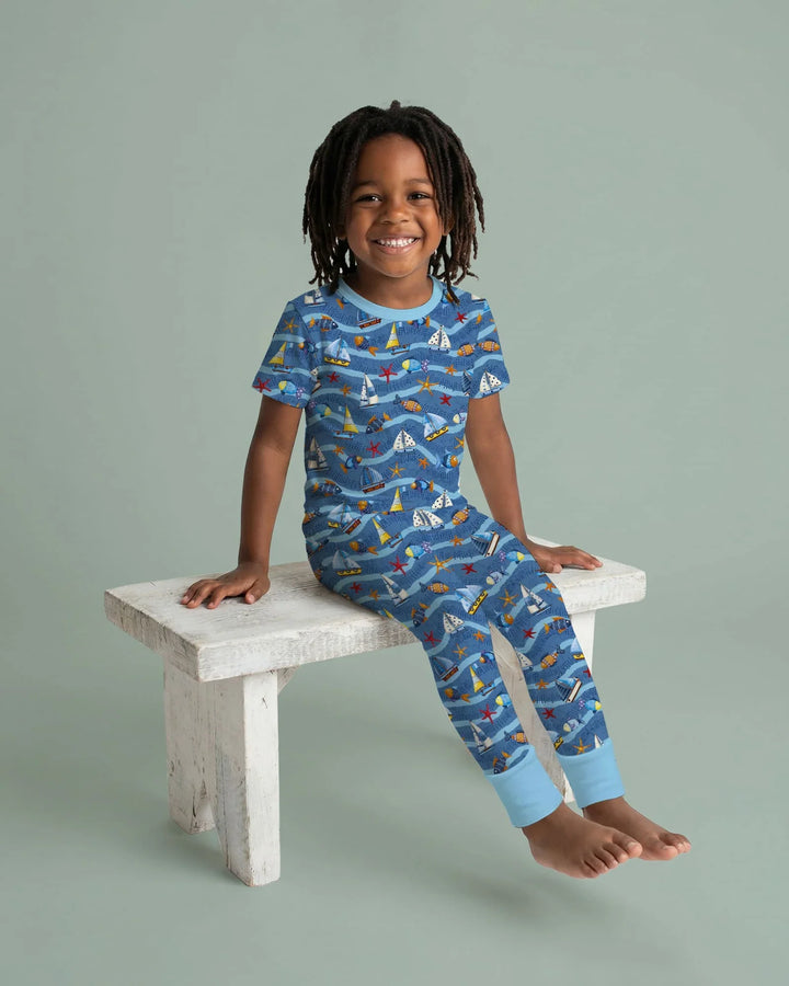 Zweiteiliges, kurzärmliges Pyjama-Set mit Marienkäfern