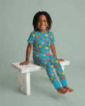 Summer Retro Ice Creams Family Matching Bamboo Two Piece Short Sleeve Pajama Set