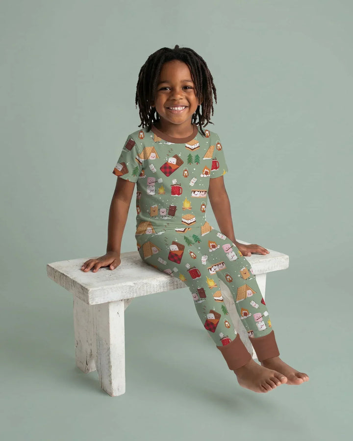 Zweiteiliges, kurzärmliges Pyjama-Set mit Marienkäfern
