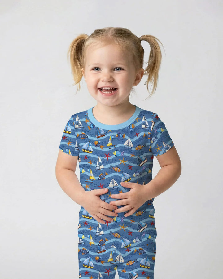 Zweiteiliges, kurzärmliges Pyjama-Set mit Marienkäfern
