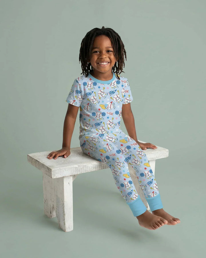Zweiteiliges, kurzärmliges Pyjama-Set mit Marienkäfern