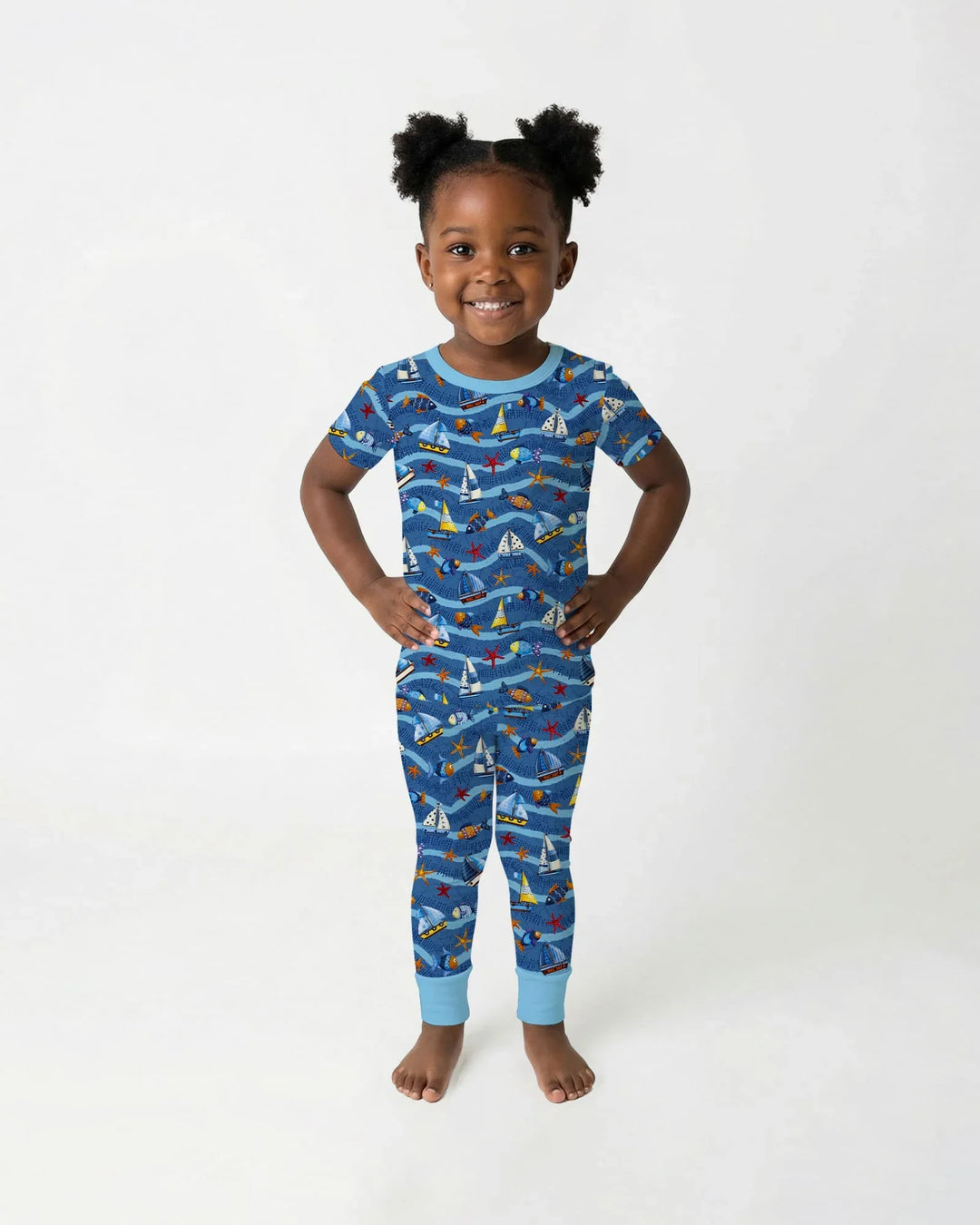 Zweiteiliges, kurzärmliges Pyjama-Set mit Marienkäfern