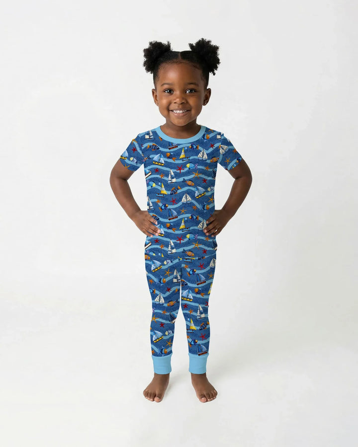 Zweiteiliges, kurzärmliges Pyjama-Set mit Marienkäfern