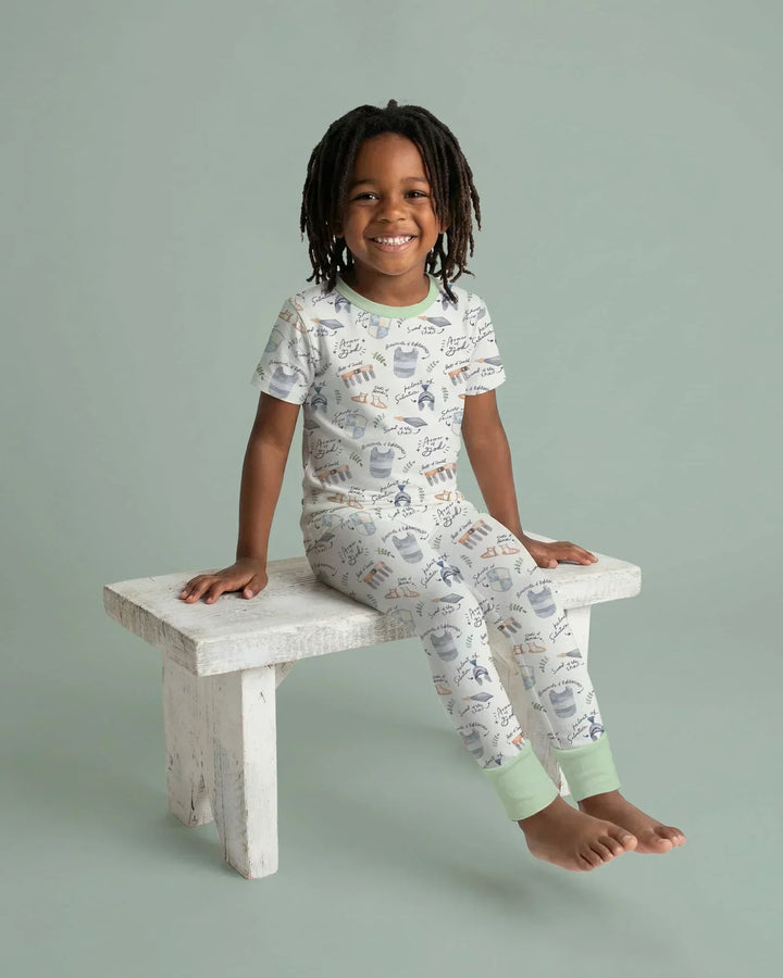 Ephesians 6:10-18 Armor of God Bamboo Two Piece Short Sleeve Pajama Set