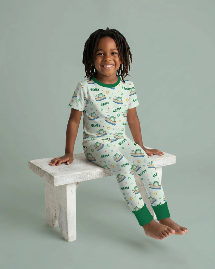Zweiteiliges, kurzärmliges Pyjama-Set mit Marienkäfern