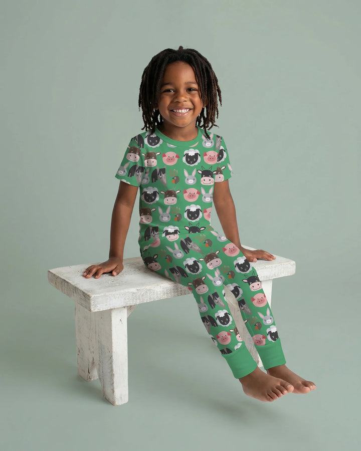 Zweiteiliges, kurzärmliges Pyjama-Set mit Marienkäfern