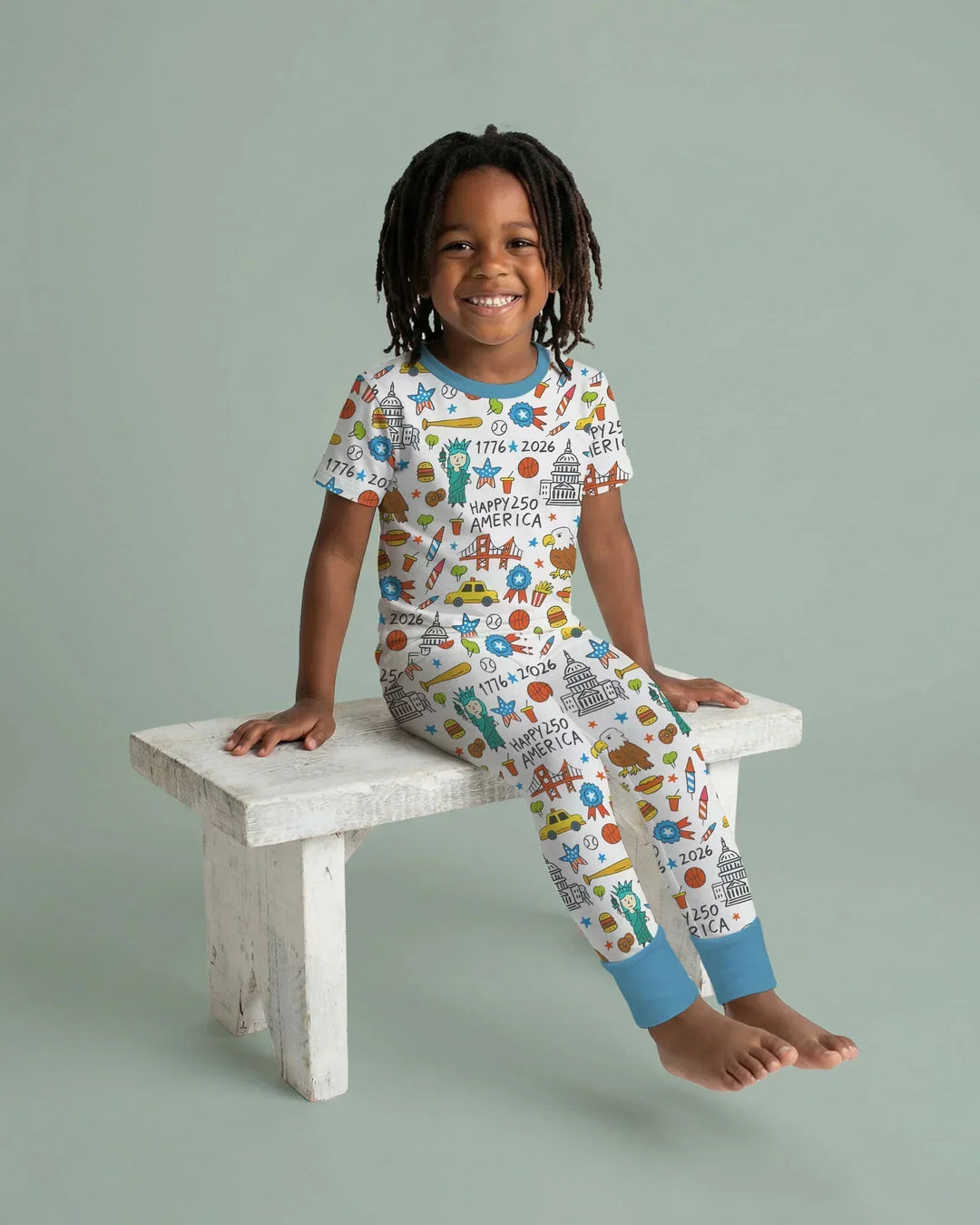 Zweiteiliges, kurzärmliges Pyjama-Set mit Marienkäfern